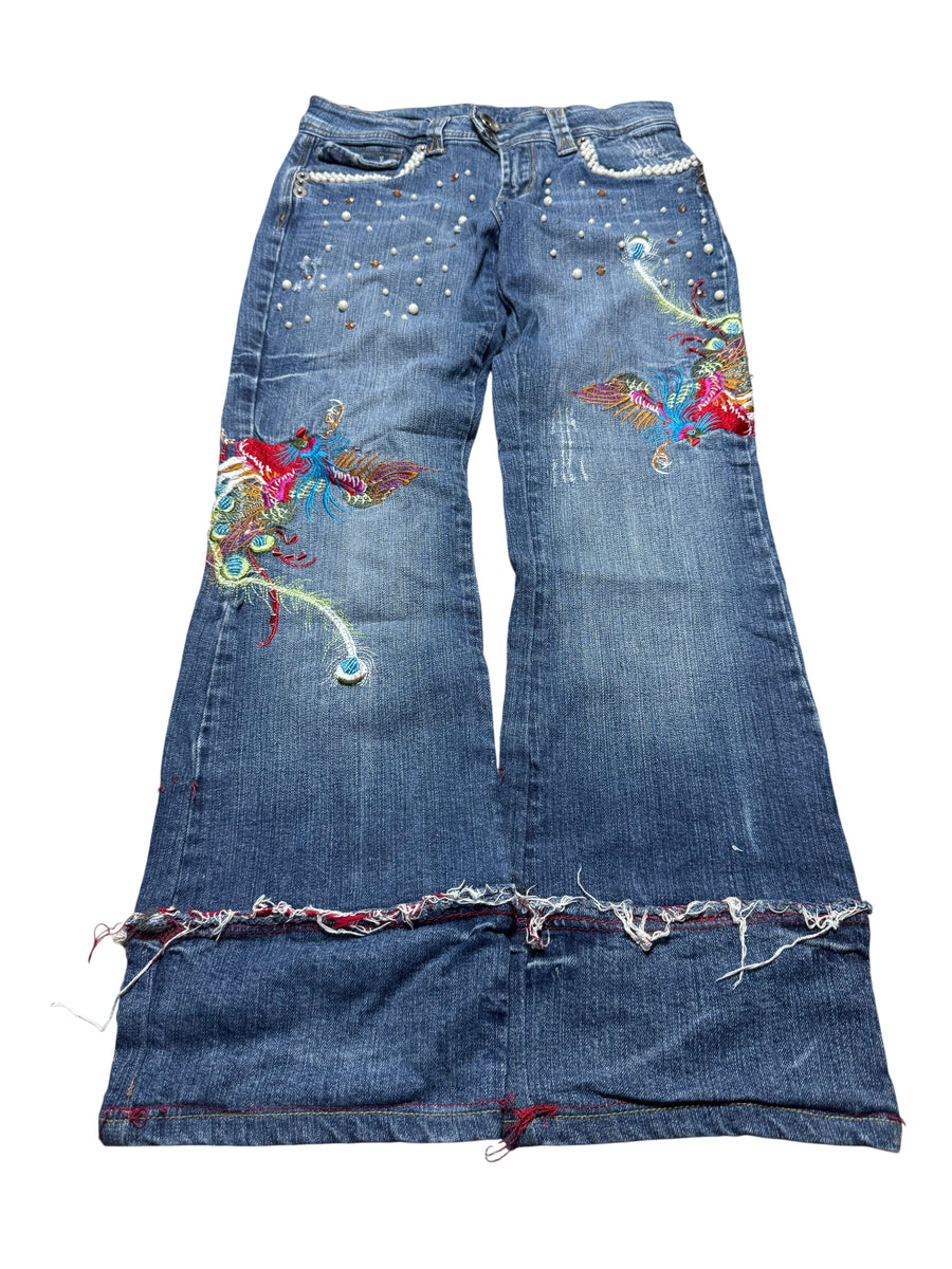 Y2K BOOTCUT WOMEN LOW WAIST JEANS (397)