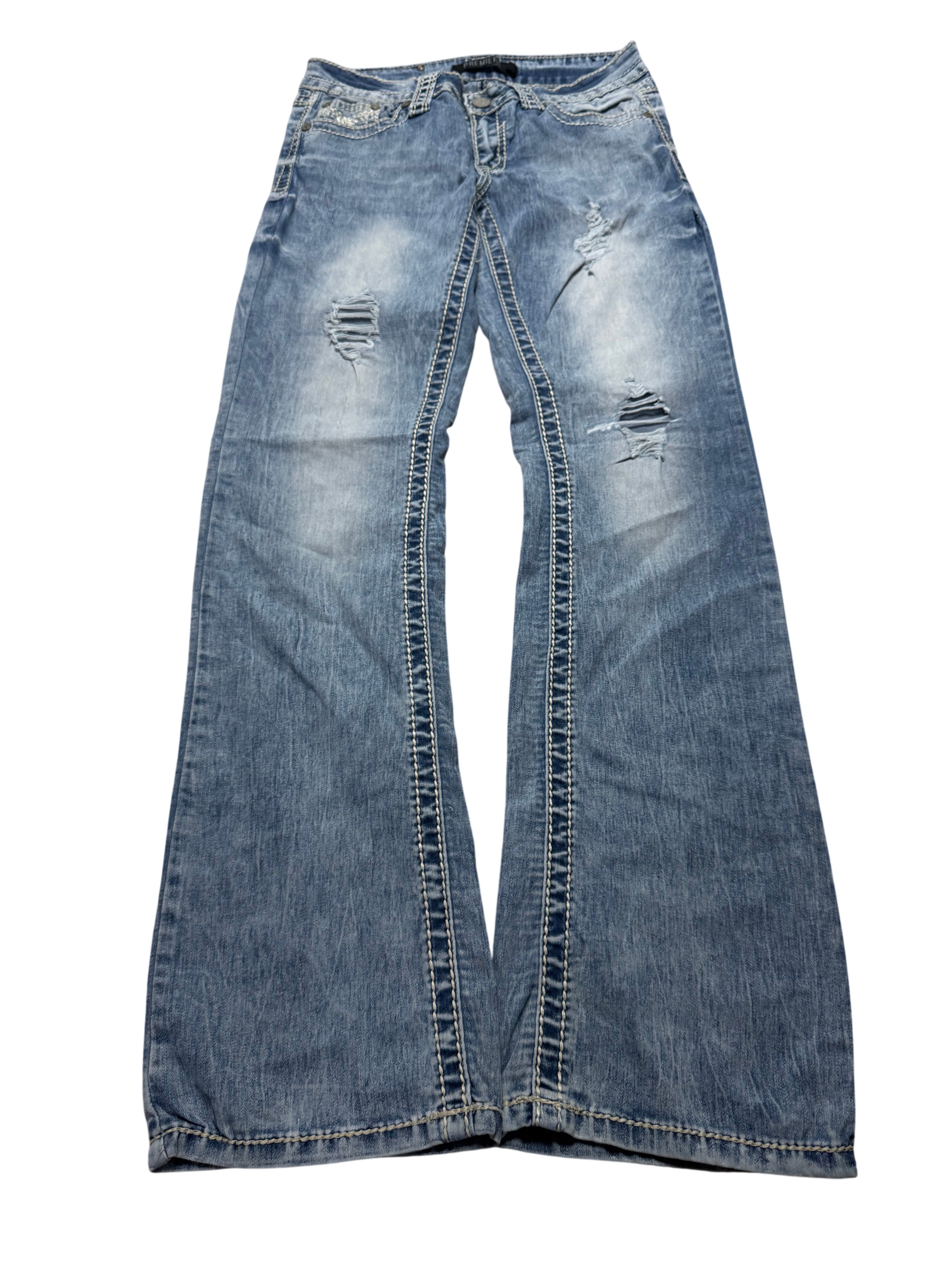 Y2K BOOTCUT WOMEN LOW WAIST JEANS (454)
