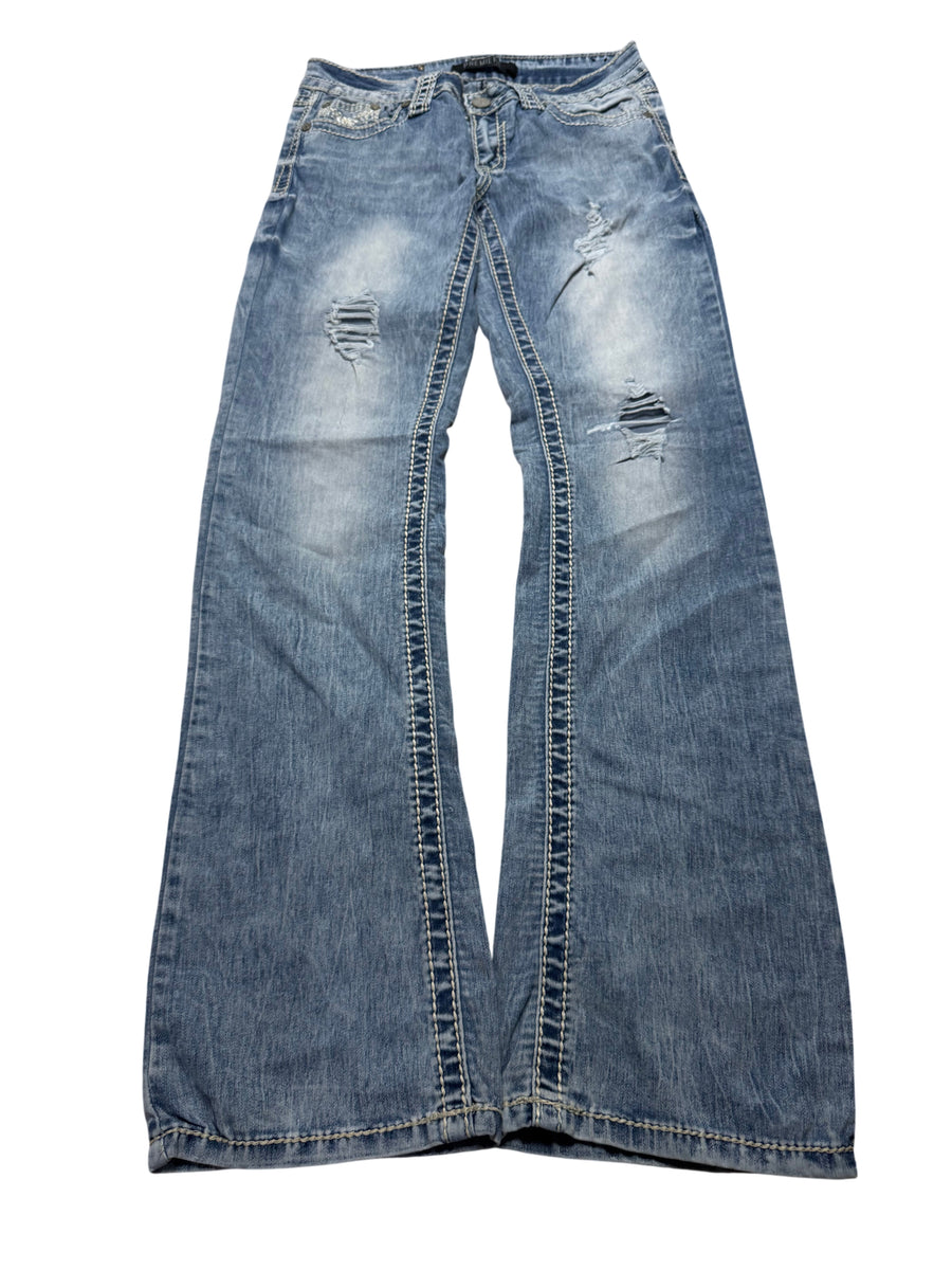 Y2K BOOTCUT WOMEN LOW WAIST JEANS (454)