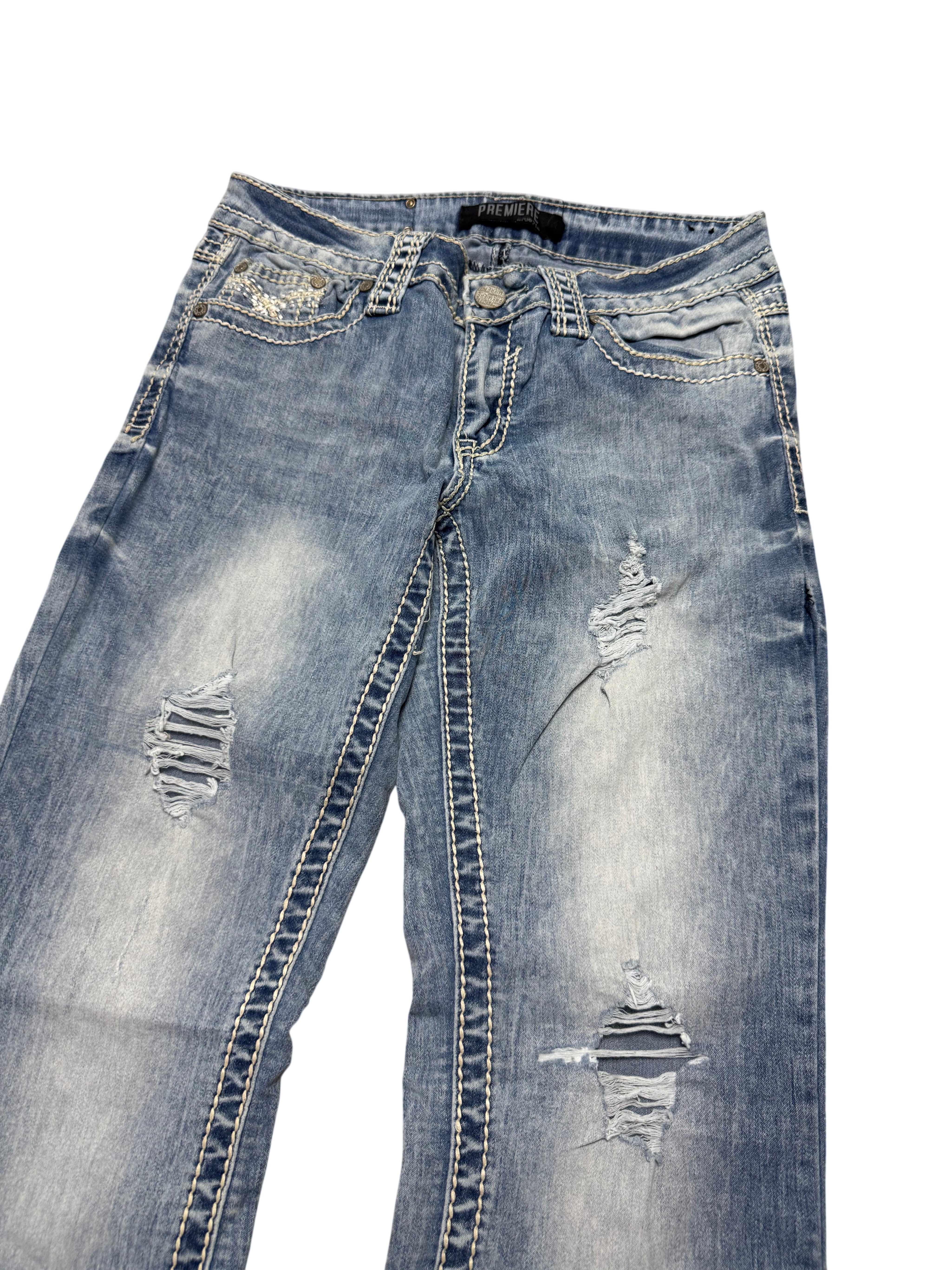 Y2K BOOTCUT WOMEN LOW WAIST JEANS (454)