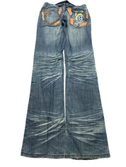 Y2K BOOTCUT WOMEN LOW WAIST JEANS (496)