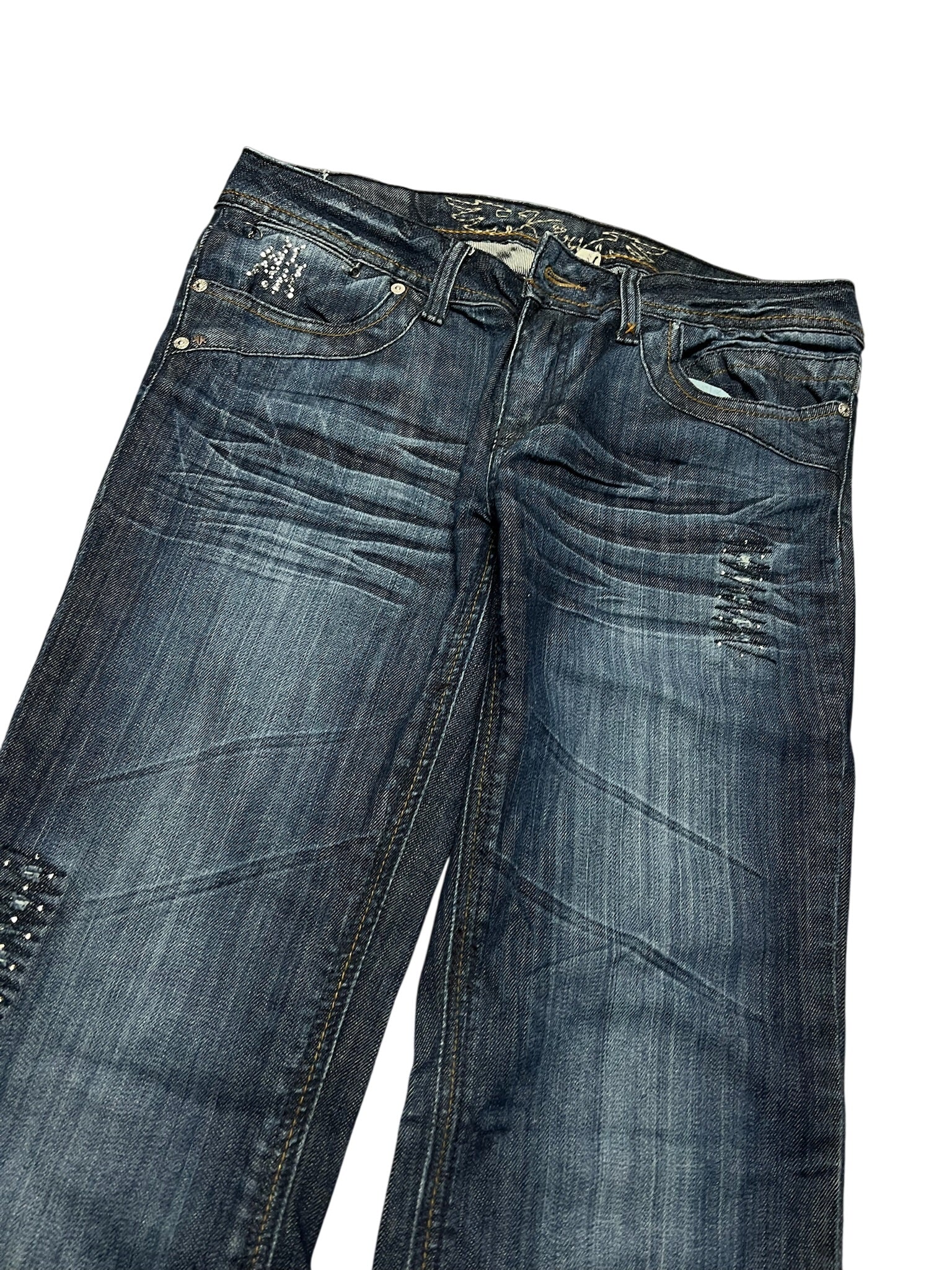 Y2K BOOTCUT WOMEN LOW WAIST JEANS (655)